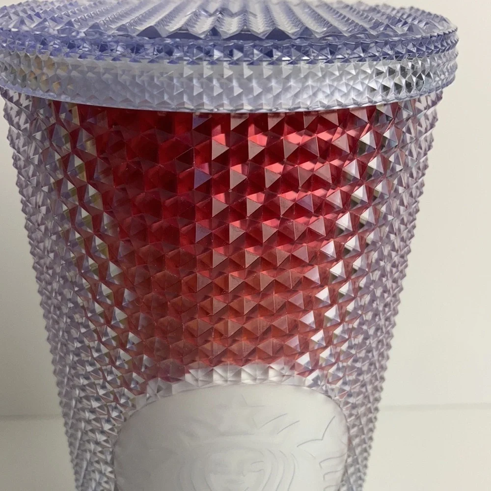 Starbucks 2020 Rainbow Studded Cold Cup Tumbler With Straw 24oz Pride LGBTQ